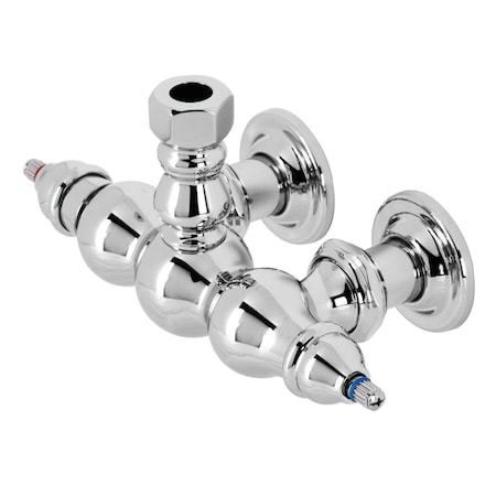 Kingston Brass ABT770-1 3-3/8 inch Wall Mount Faucet Body, Polished Chrome ABT770-1